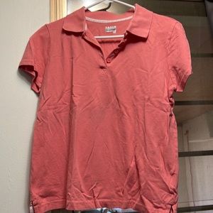Salmon color polo shirt